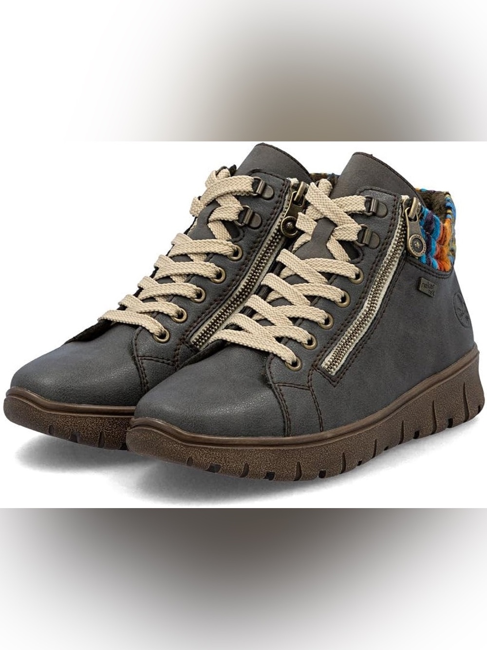NWOB! Rieker N1305 HEIKE Women’s Water Resistant Boots,9.5,Basalt/Orange Multi - Picture 14 of 15